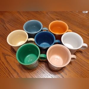 Fiesta Ware 7piece coffee mugs. Excellent condition. No chips or cracks!!!